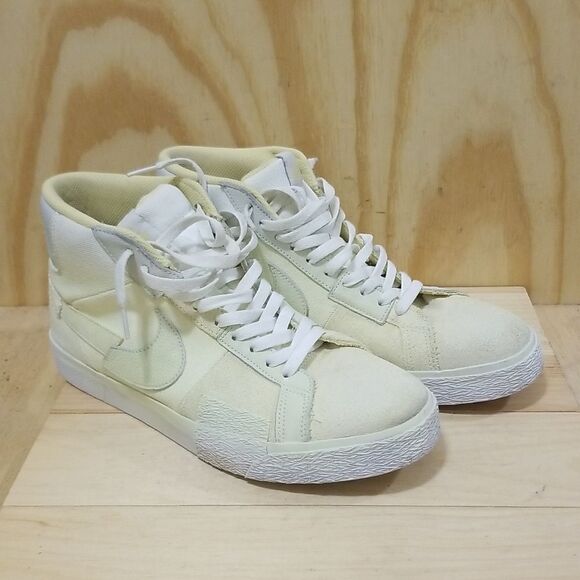 Mens Size 10 1/2 Nike SB Blazer Mid Edge Yellow Lemon Wash - Picture 2 of 6